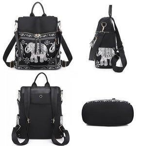 Beautiful Elephant Thai Style Backpack Shoulder Bag