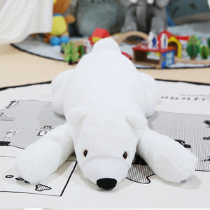 Cute White Polar Bear Soft Plush Stuffed Newborn Baby Pillow Doll Gift