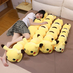 Very Long Pikachu Pokemon Centipede Plushie Stuffed Pillow Doll Gift