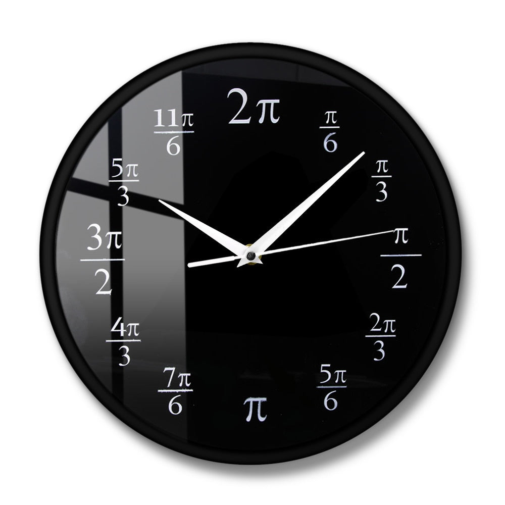 Pi Mathematical 3.14 Acrylic Black Wall Clock