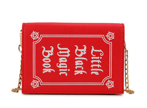 Dark Magic Book of Spells Leather Purse Handbag Shoulder Bag