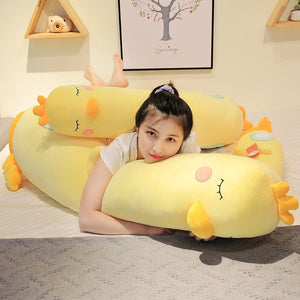 Cute Giant Yellow Chicken Duck Soft Plush Stuffed Doll Long Pillow Doll Gift
