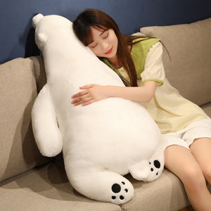 Cute Giant White Polar Bear Large Size 110cm Stuffed Plush Doll Pillow