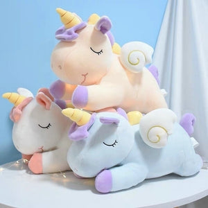 Fluffy Fatty Unicorn Flying Wings Super Soft Plush Stuffed Doll Gift