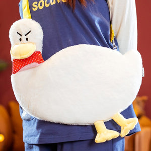 Lovely Angry Duck Soft Plush Stuffed Pillow Doll Shoulder Purse Bag