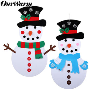 DIY Felt Snowman Christmas Wall Hanging Decoration