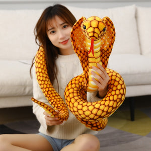Lifelike Cobra Snake Long Size 240cm Stuffed Plush Doll Toy