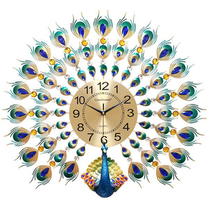 European Beautiful Peacock DIY Wall Clock