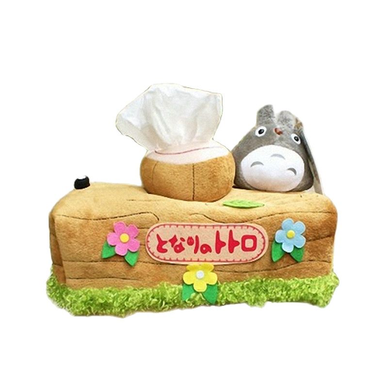 Cute Anime My Neighbor Totoro Monster Wood Log Doll Tissue Cover Decor