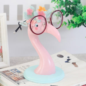 Pink Flamingos Resin Glasses Holder Office Decor