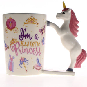 I am the Majestic Princess Pink Unicorn Ceramic Coffee Mug