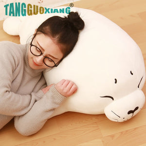 Lovely Giant White Seal Soft Plush Stuffed Pillow Doll Gift