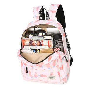 Cute Pink Carrot Laptop Backpack School Bookbag for Girls