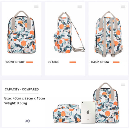 Nami Orange Tree Pattern Japan Style School Bag Backpack