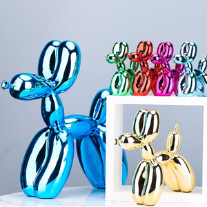 Balloon Dog Electroplated Resin Sculpture Home Decoration