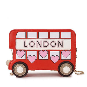 Cute Sightseeing London Bus Mini Purse Shoulder Bag Handbag