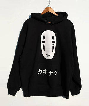 Anime Spirited Away No Face Printed Long Sleeve Hoodie Sweatshirt