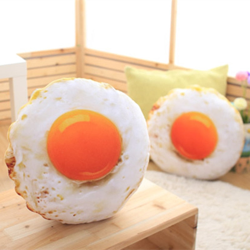 Simulation Fried Egg 40 cm Plush Stuffed Doll Cushion Pillow