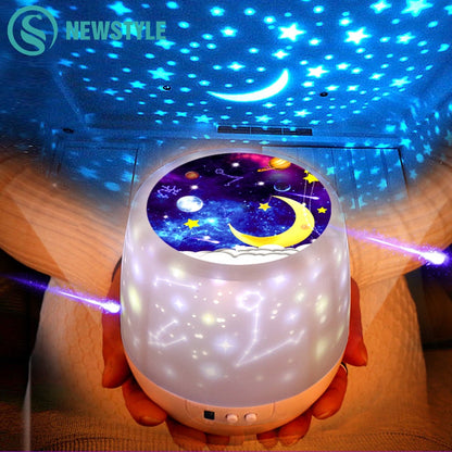Magical Moon Starry Sky LED Projector Rotary Lamp Night Light