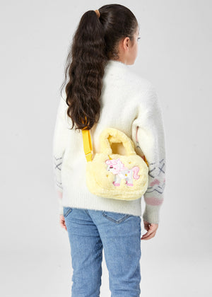 Cute Princess Unicorn Mini Plush Coin Purse Handbag for Girls