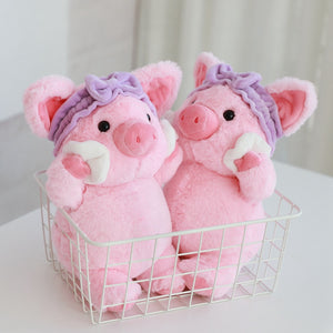Lovely Pink Pig Cosmetic Plush Stuffed Doll Soulder Bag Gifts