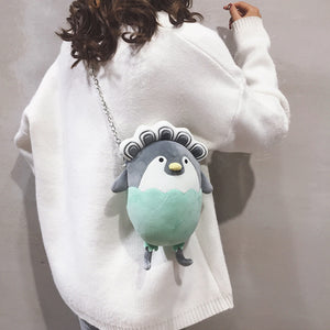 Cute Penguin Egg Plush Plush Bag