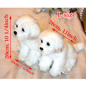 Cute Bichon Frise Puppy Life like Stuffed Plush Dolls Birthday Gifts