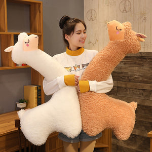 Cute Long Neck Alpaca Alpacasso Triver Plush Stuffed Pillow Cushion Bolster Doll