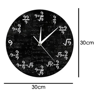 Mystery of Number Nine Math Wall Clock