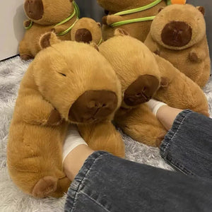 Cute Realistic Capybara Unisex Plush Indoor Slippers Shoes