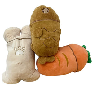 Cute Cartoon Cat Dog Rabbit Detachable Sleeping Bag Plushie Doll Pillow