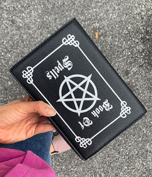 Dark Magic Book of Spells Leather Purse Handbag Shoulder Bag