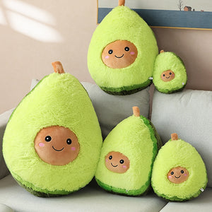 Cute Avocado Fur Plush Stuffed Cushion Pillow Doll