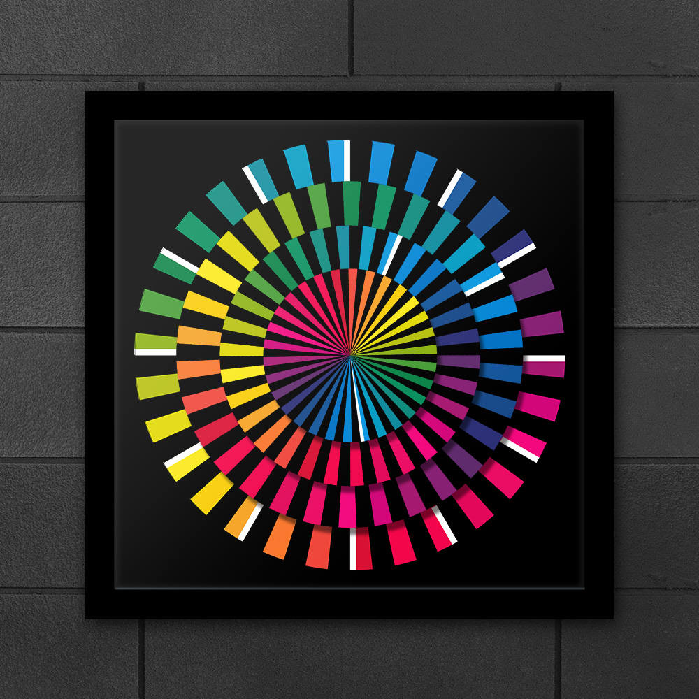 Colorful Timeless Spectrum Minimalist Wall Clock Desk Watch