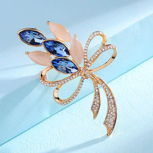 Classic Bright Opal Shining Crystal Pin Brooches