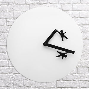 Fun Little Men Clinging To The Hands Gymnasts Wall Clock