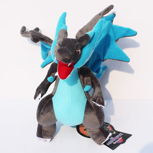 Blue Dragon Pokemon Mega Charizard X 25cm Plush Stuffed Dolls Gift