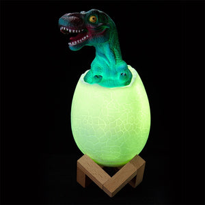 3D Dinosaur Egg Touch Sensor Color Changing LED Night Light Lamp Toy