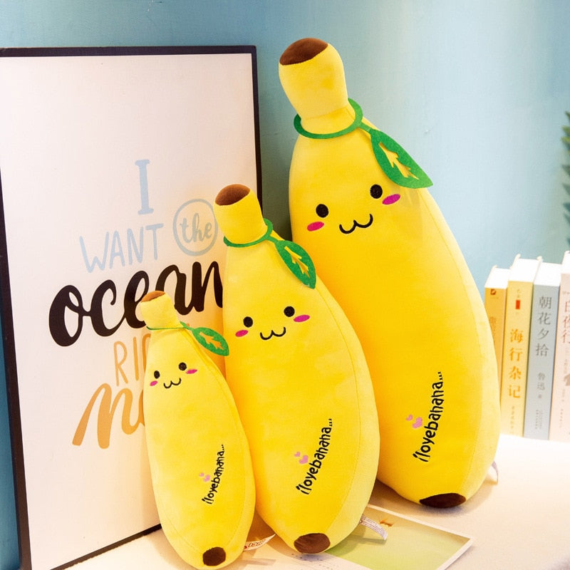 Funny Cute Banana Fruit Plush Soft Pillow Doll