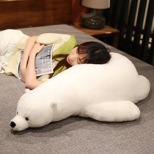 Cute Giant White Polar Bear 110cm Soft Plushie Pillow Doll Toy