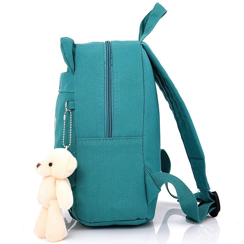 Cute Bear Face with Ears Children School Book Bag School Bag