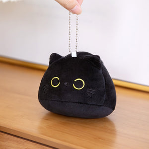 Cuddly Little Black Cat Kitten Plushie Pendant Doll Gift