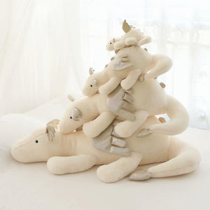 Cute Giant Salamander Dragon Huggable Fur Plush Stuffed Pillow Doll Gift