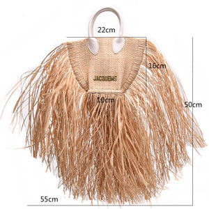 Luxury Tassel Straw Rattan Weave Handbags shoulder Bags