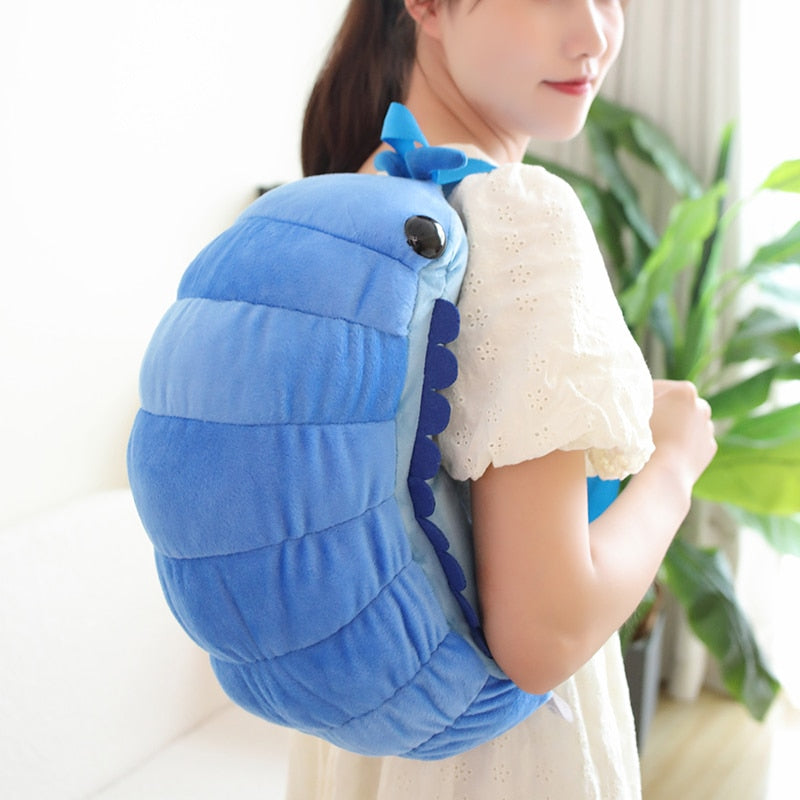 Cute Lifelike Isopod Insect Children Plush Backpack School Bag