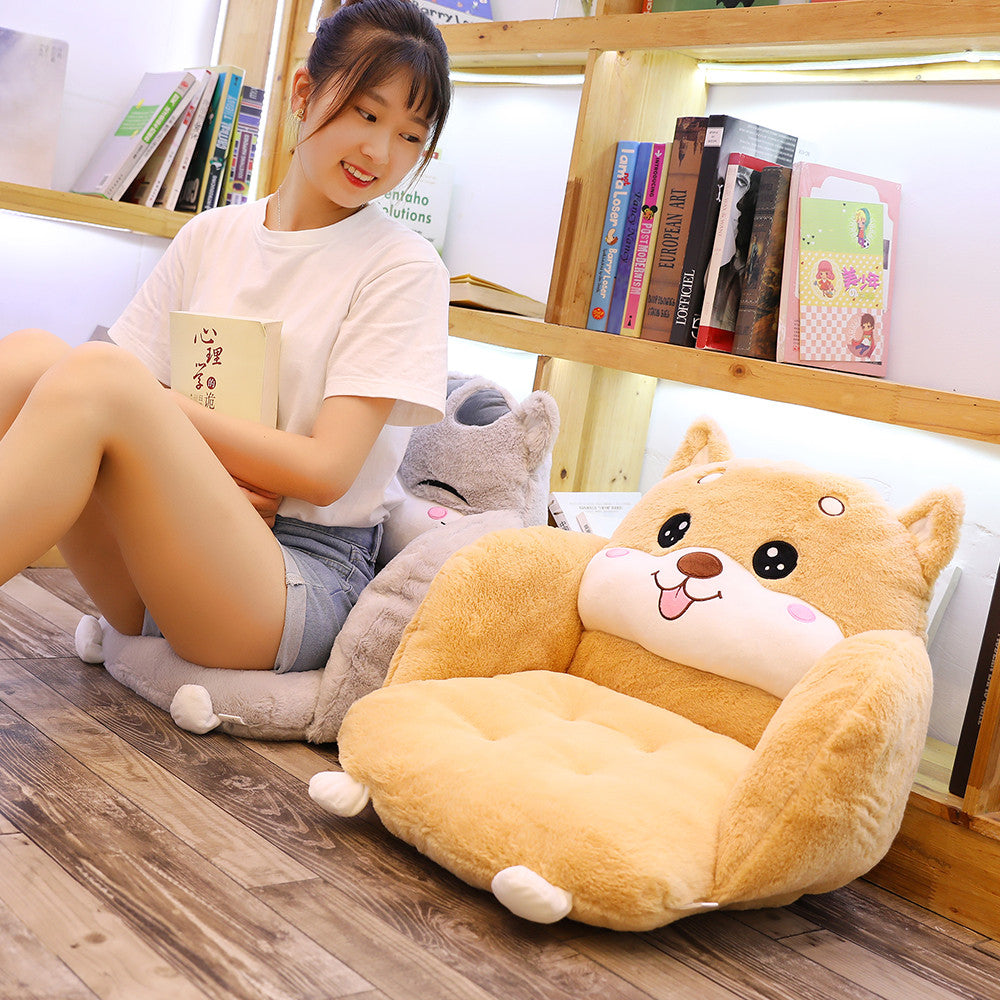 Disney Stitch Pooh Bear Seat Cushion Lovely Stuffed Anime Back Cushion  Sitting Cushion For Chair Non-slip Home Decor Gifts