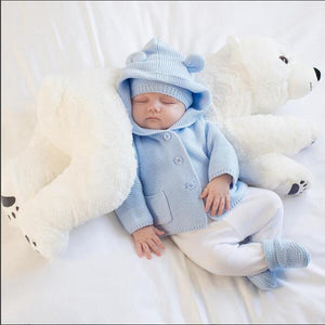 Cute White Polar Bear Soft Plush Stuffed Newborn Baby Pillow Doll Gift