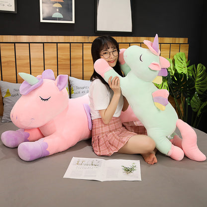 Extra Large Colorful Unicorn Super Soft Stuffed Plush Pillow Dolls