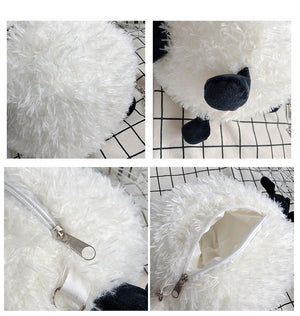 Cute Fluffy Sheep Plush Doll Purse Shoulder Bag