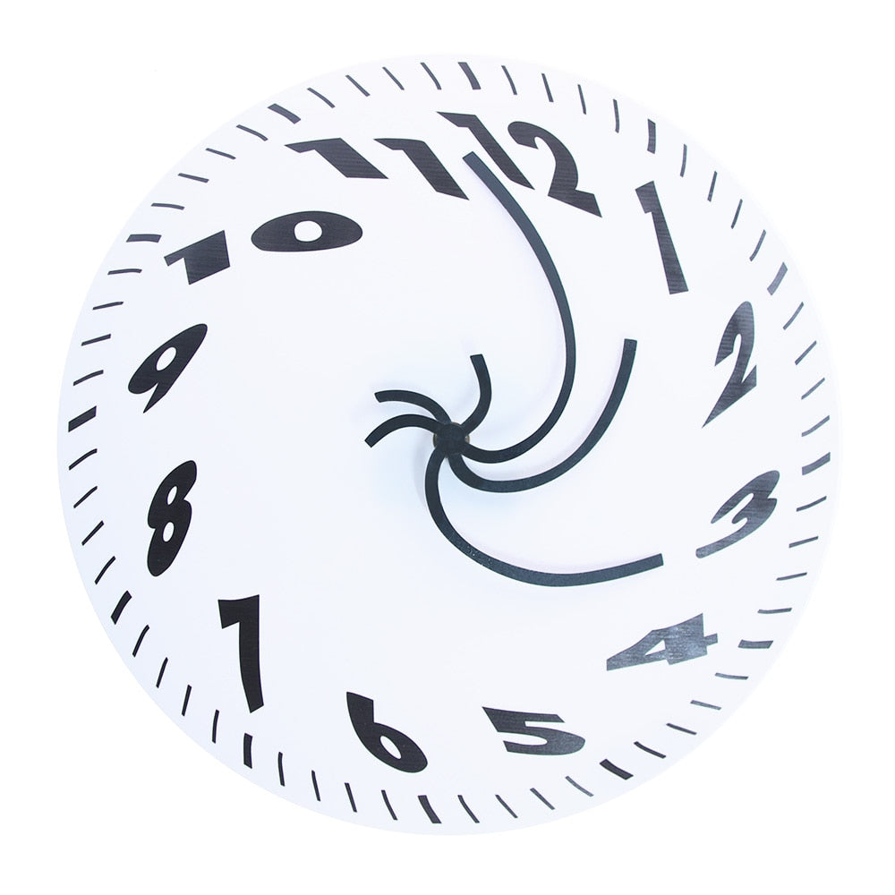 Dazzle Melting Twisting Distorted Surrealist Wall Clock